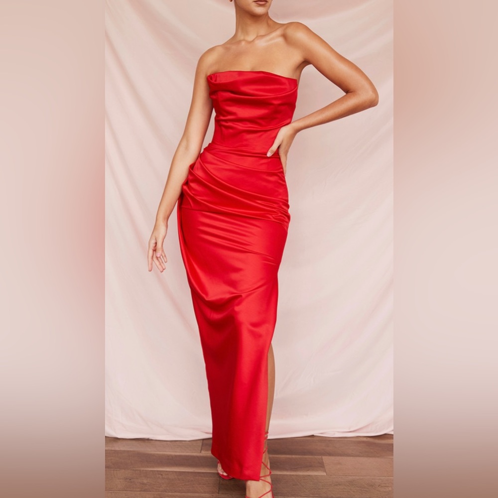 House of CB Adrienne Gown in Scarlet